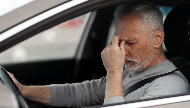 Old man driving